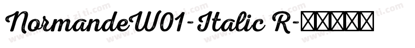 NormandeW01-Italic R字体转换